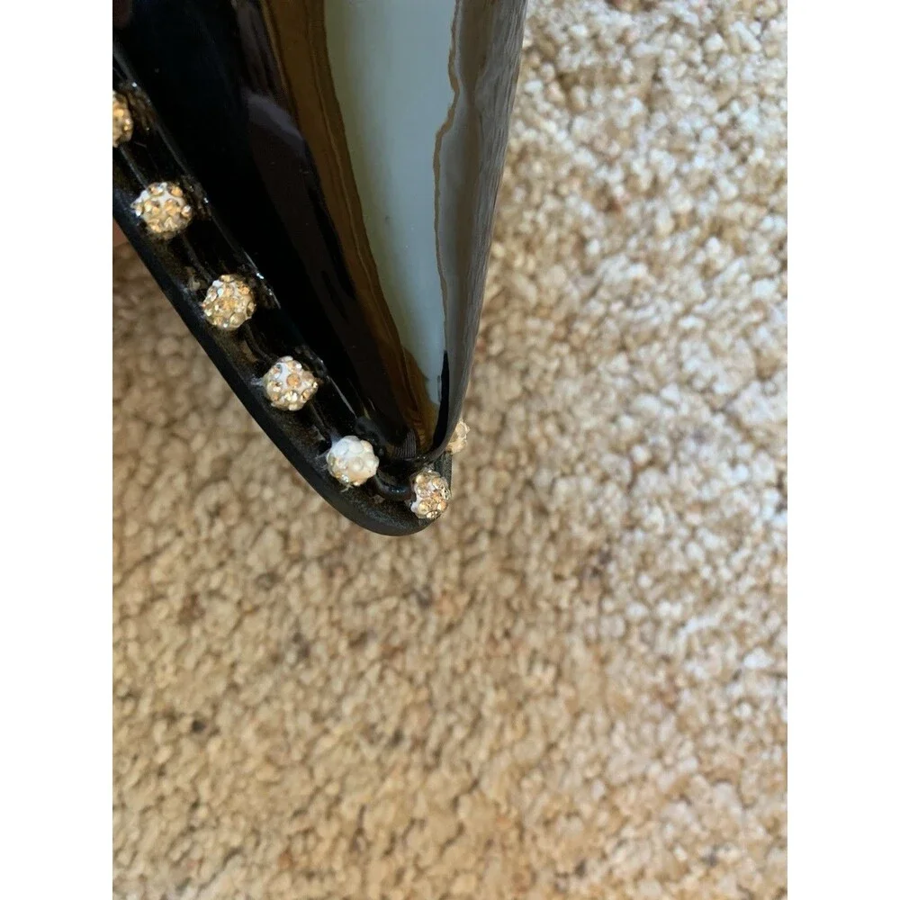 Steve Madden Black Patent Over-the-Knee Stiletto Boots